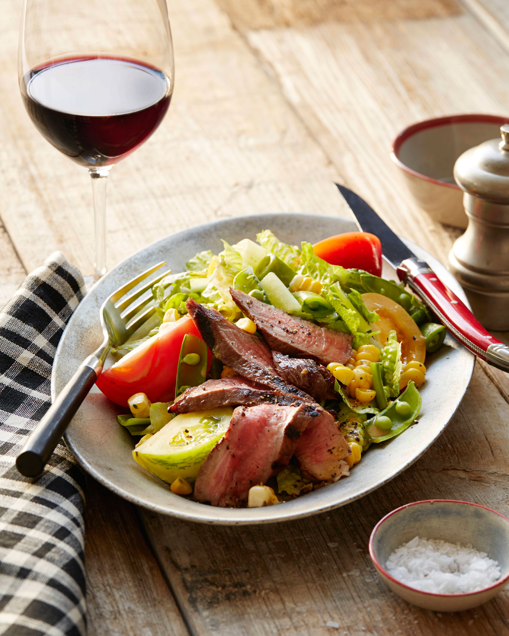 Fresh California Chopped Salad with Marinated Grilled Steak