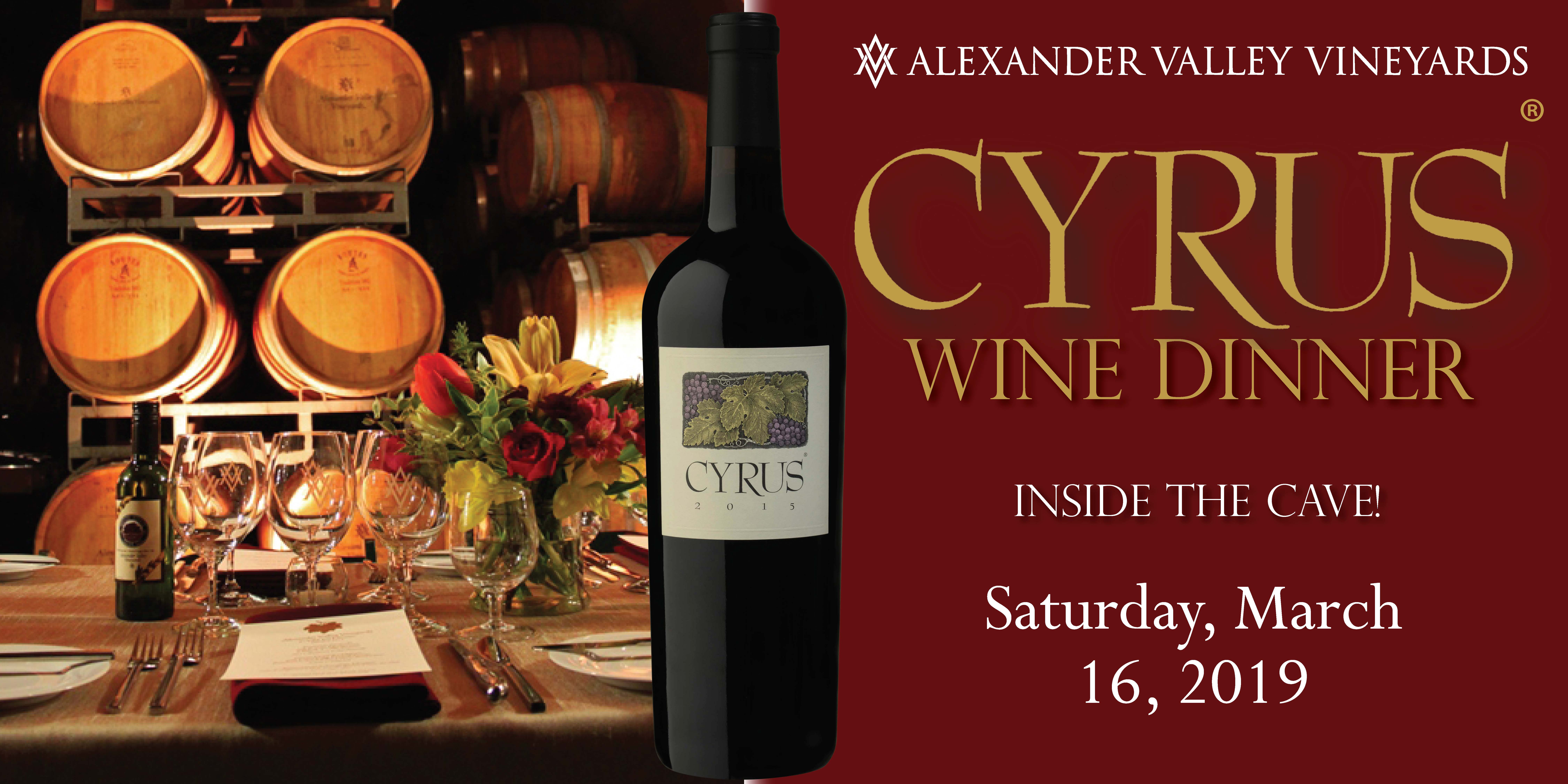 Cyrus Dinner in the Wine Cave