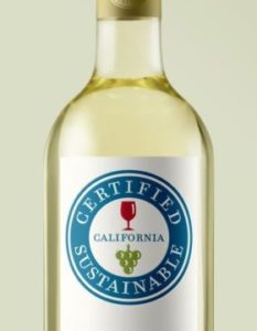 CERTIFIED SUSTAINABLE Logo on Wine Bottle
