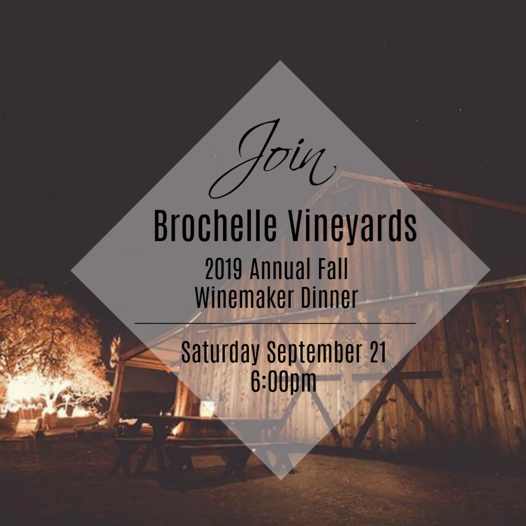 Brochelle Vineyards Annual Fall Winemaker Dinner