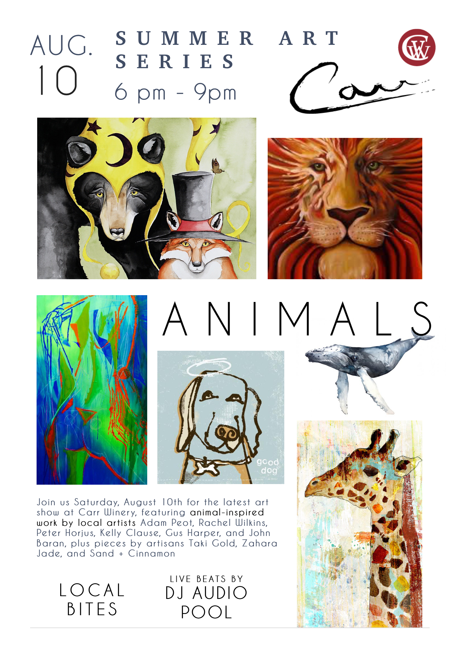 Carr Winery Summer Art Series: “Animals”