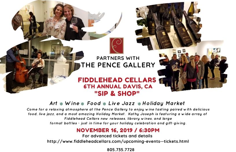 Fiddlehead Cellars 6th Annual “Sip & Shop” at Pence Gallery