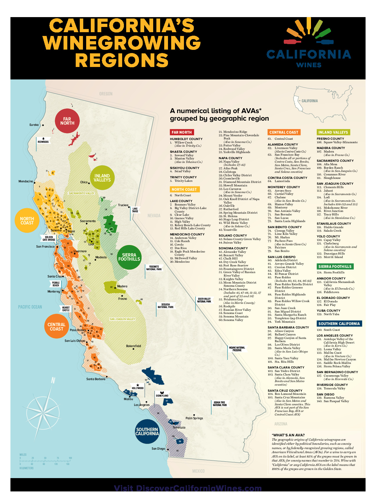 California Wine Map 2021 - Discover California Wines