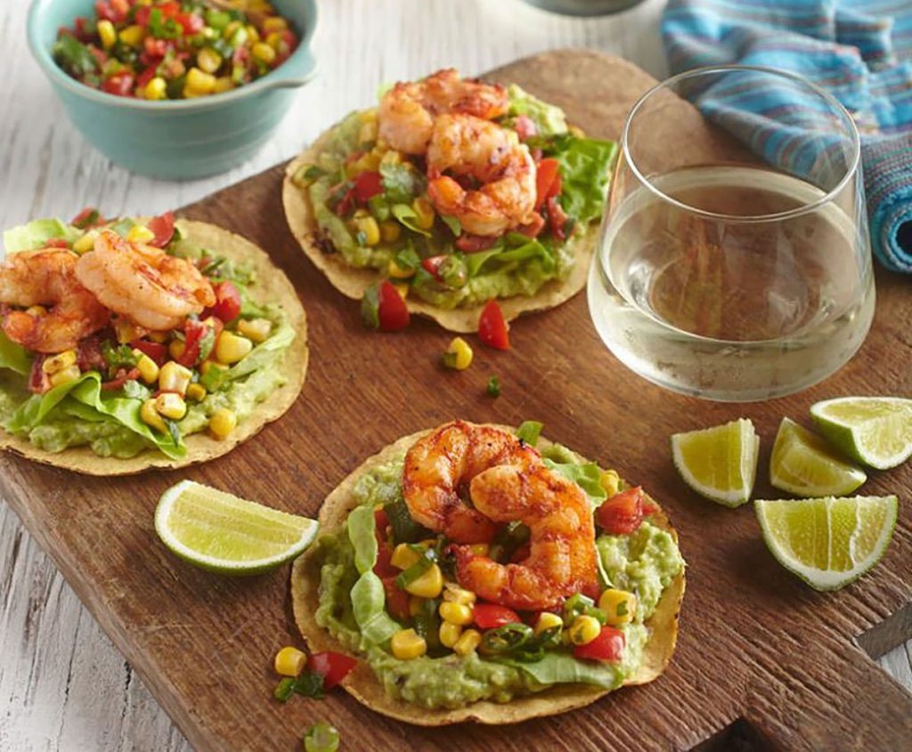 Camping with wine recipe grilled shrimp tostadas