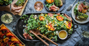 summer salad grilled nectarine