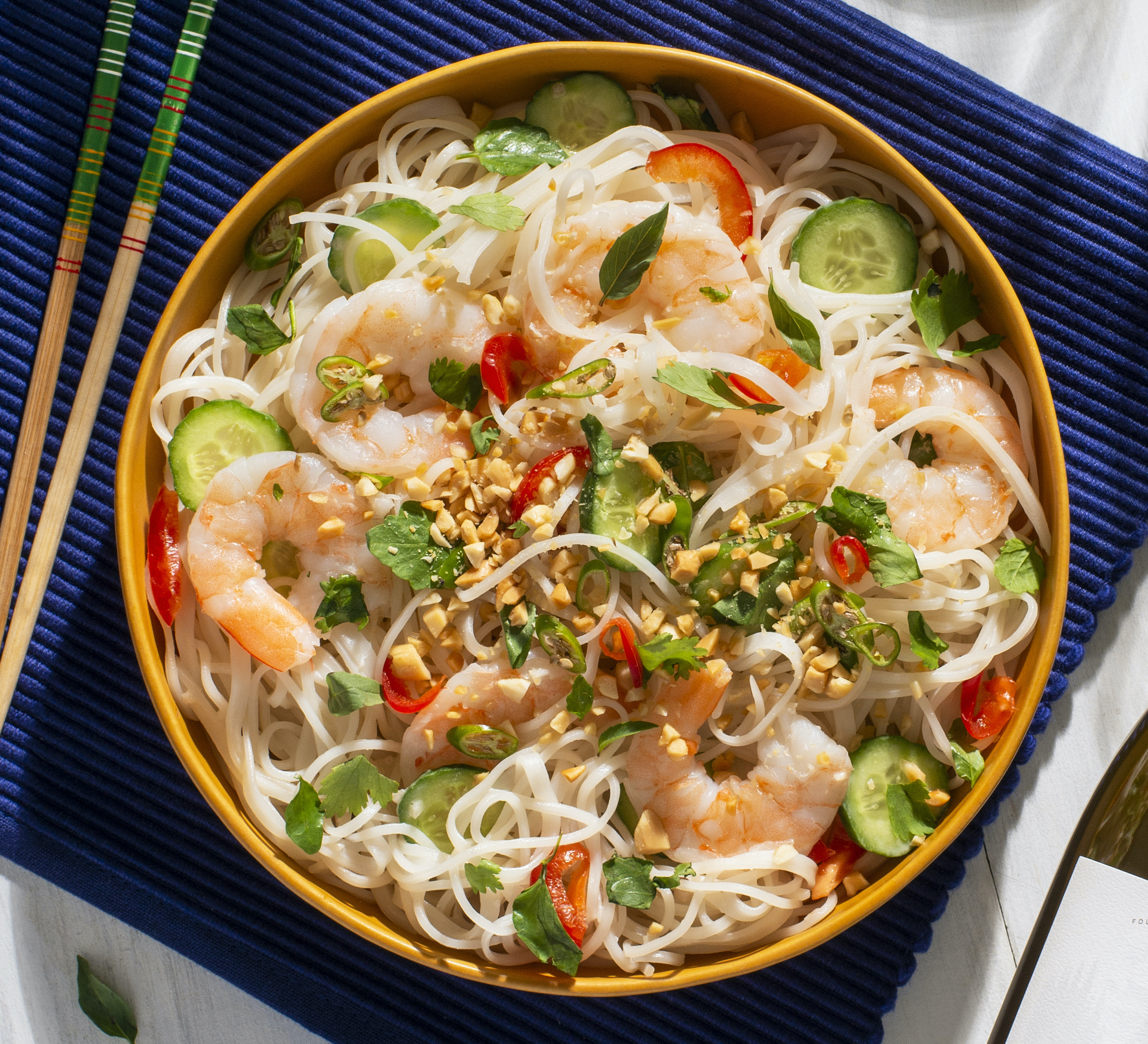 Chilled Asian Noodles with Shrimp
