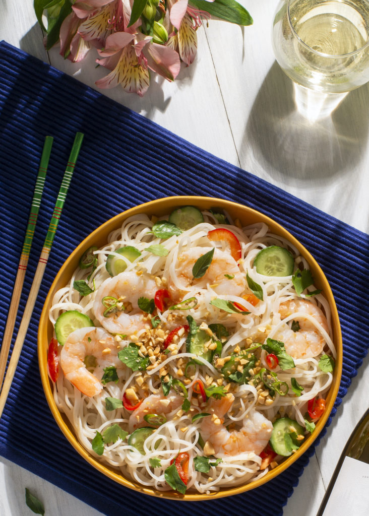 Chilled Noodles with Shrimp