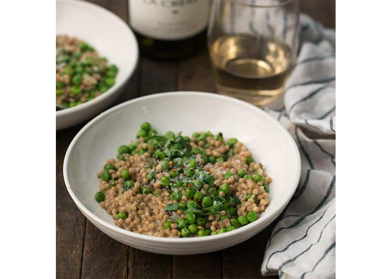 Pea Couscous with Chardonnay
