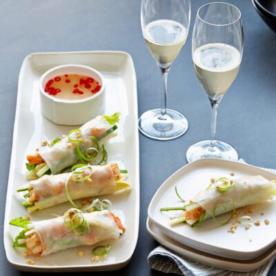 oscars party rice paper rolls