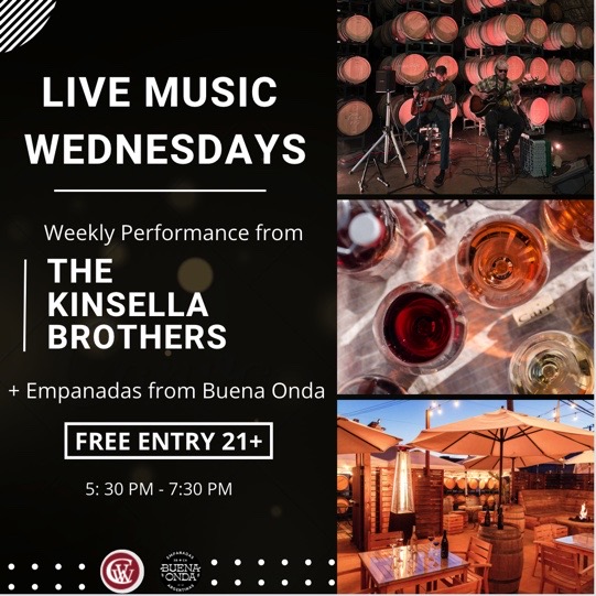 Live Music Wednesdays with The Kinsella Brothers + Buena Onda Empanadas