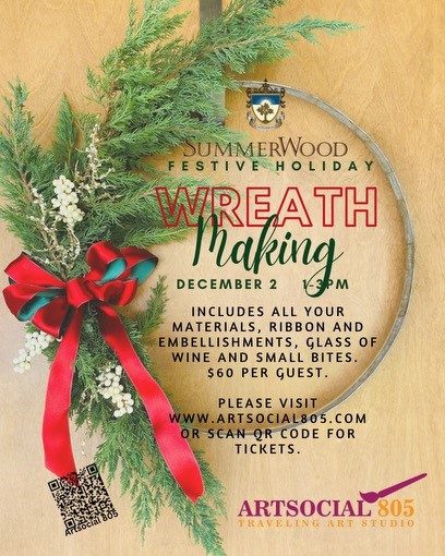 Holiday Wreath Making at Summerwood Winery