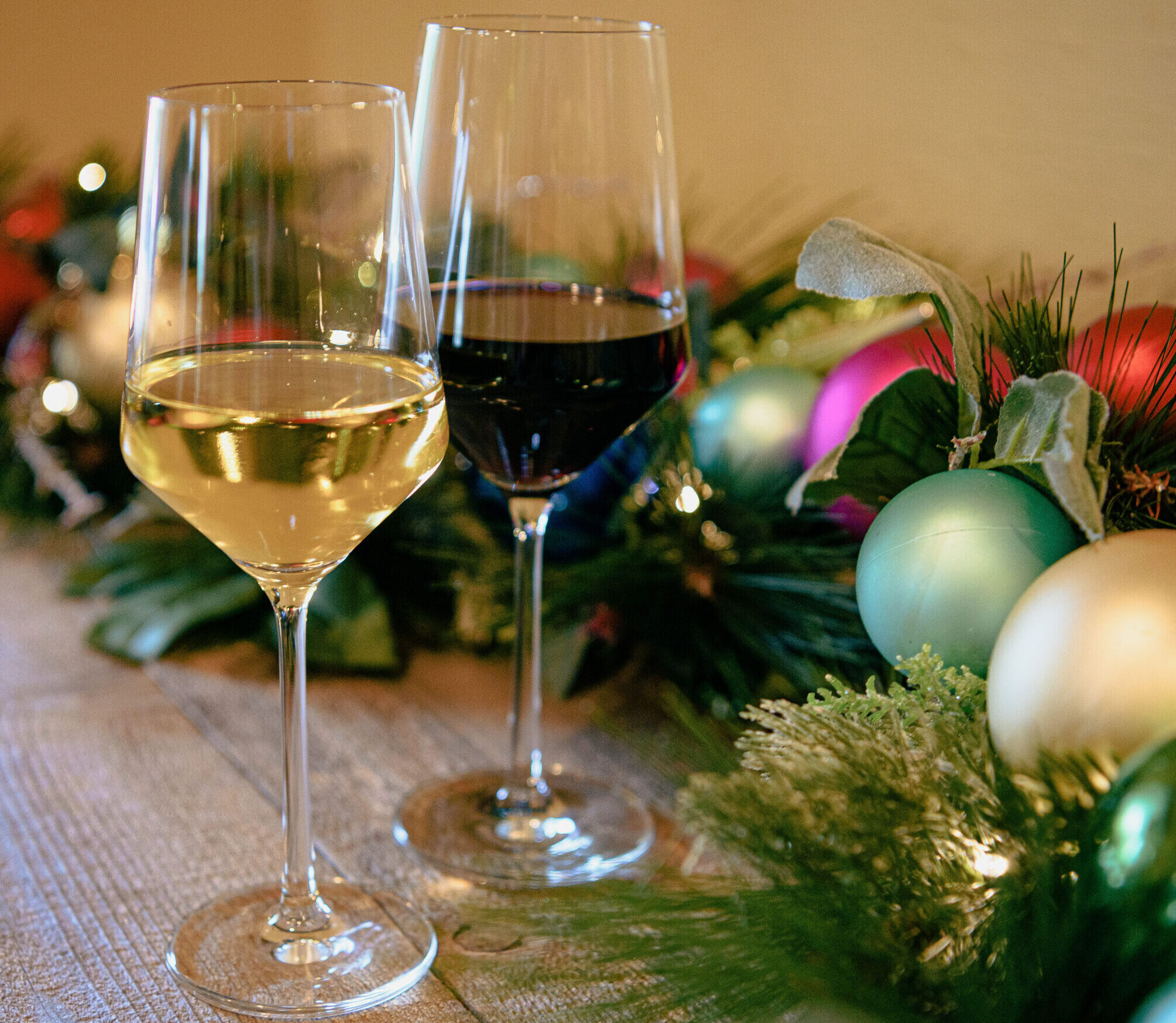 holiday wine at party