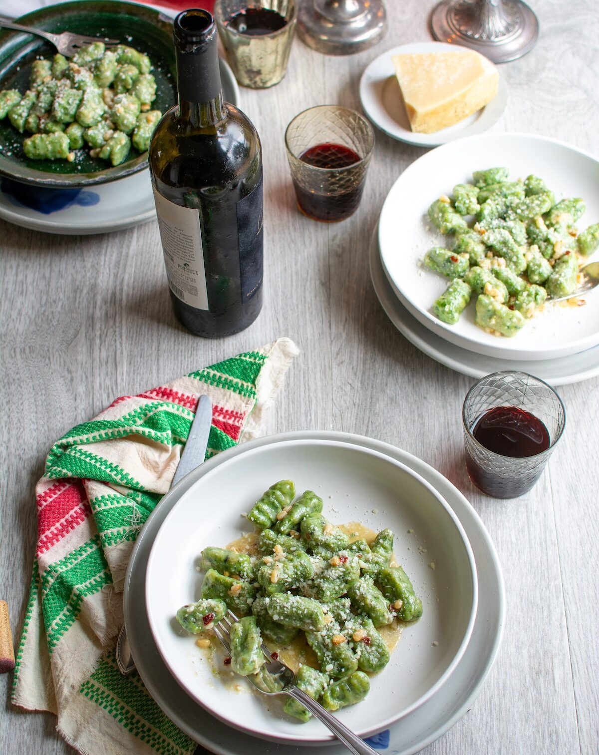 Kale Gnocchi with Garlic Parmesan Butter Sauce