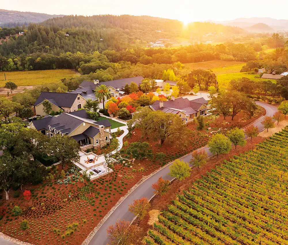 Drone image of Winery property.