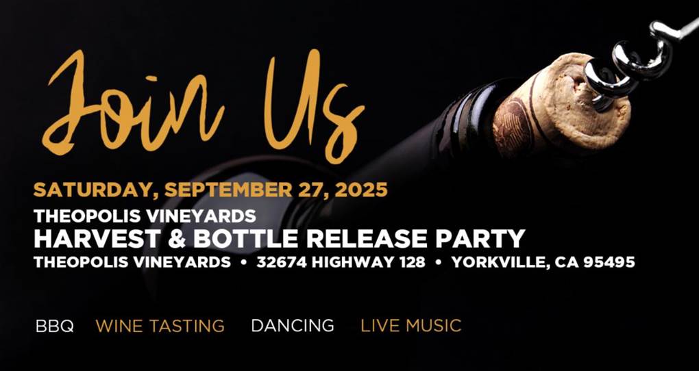 Theopolis Vineyards’ Annual Harvest and Bottle Release Party