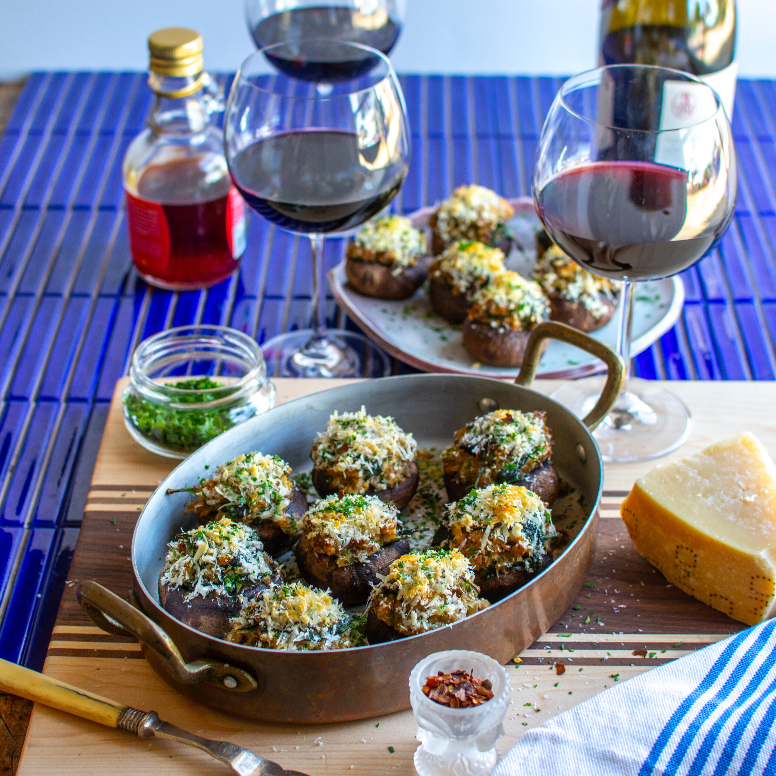 Crab and Spinach Stuffed Mushrooms