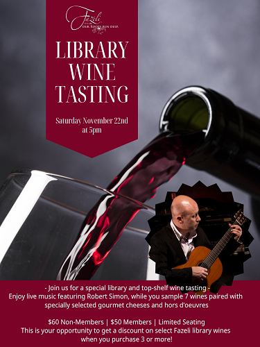 Library Tasting event at Fazeli Cellars